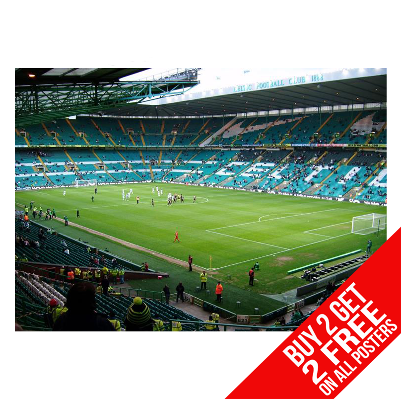 CELTIC PARK STADIUM POSTER ART PRINT A4 A3 - BUY 2 GET ANY 2 FREE