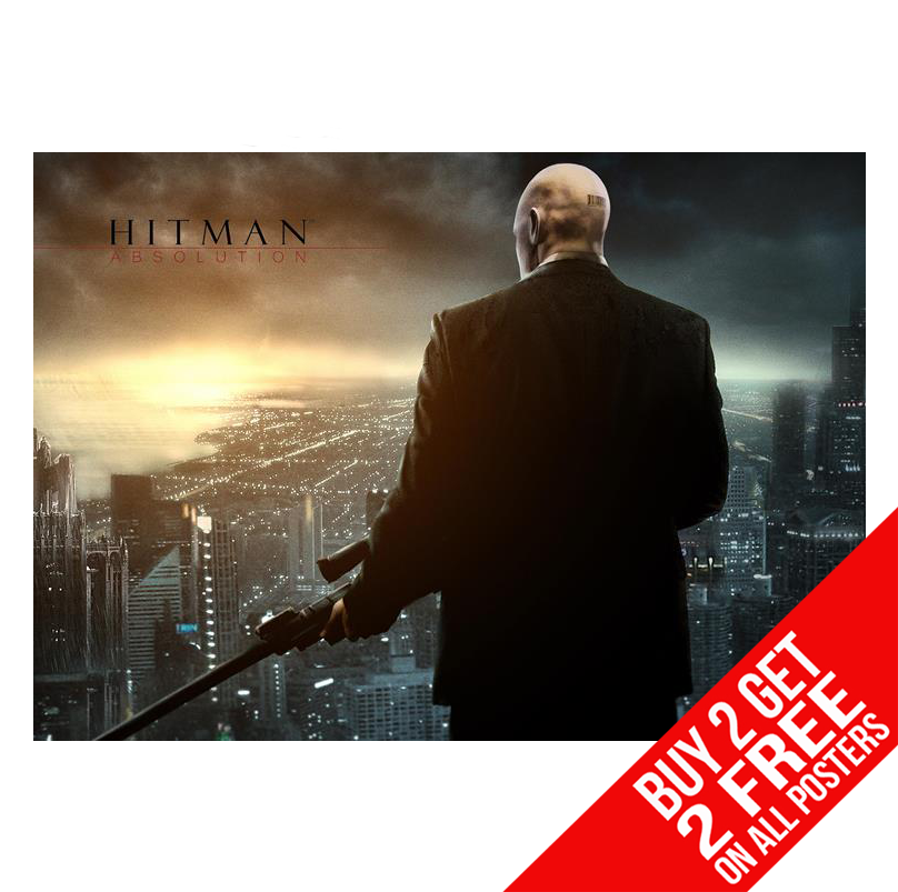 HITMAN ABSOLUTION XBOX PS3 PS4 GAME POSTER PRINT A4 A3 - BUY 2 GET ANY 2 FREE