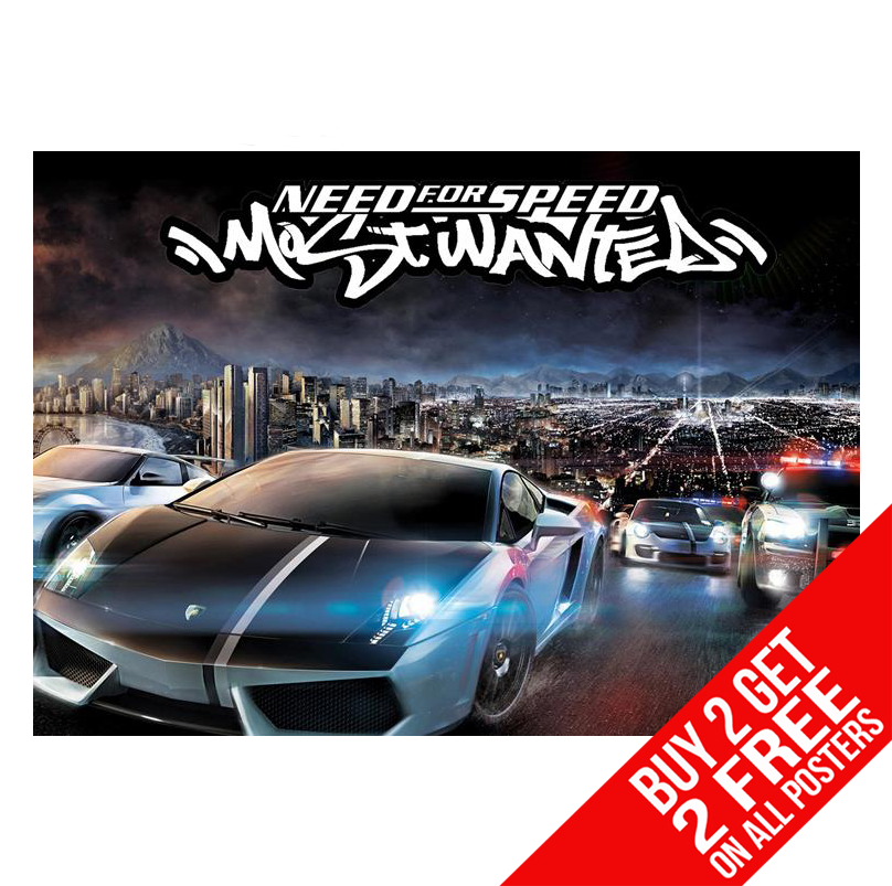 NEED FOR SPEED MOST WANTED XBOX PS3 POSTER PRINT A3 A4 - BUY 2 GET ANY 2 FREE
