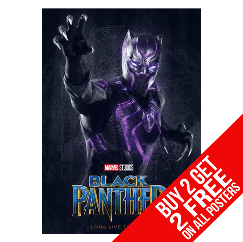 BLACK PANTHER POSTER MARVEL AVENGERS PRINT A4 A3 SIZE - BUY 2 GET ANY 2 FREE
