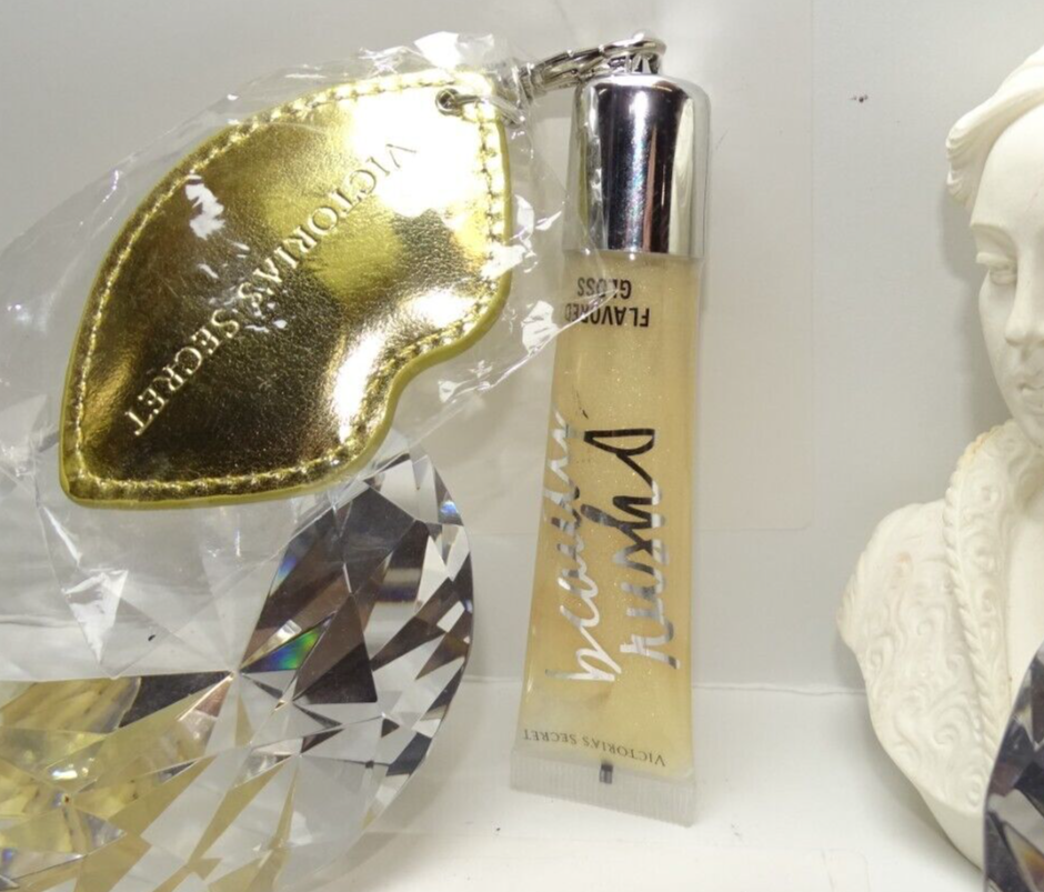 Victoria's Secret Beauty Rush Flavored Lip Gloss with Keychain - Amaretto