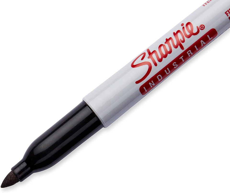 Sharpie Industrial Permanent Commercial Markers Fine Tip Black Boxed 36 Count