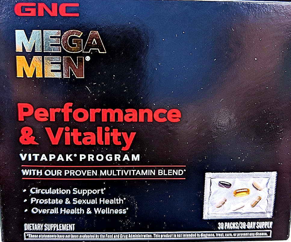 GNC Mega Men Performance and Vitality Vitapak Program 30 Count EXP 09/2027