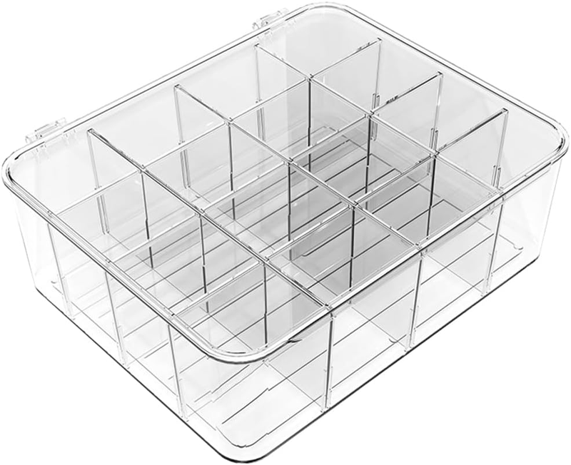 Sock Underwear Organizer, With16 Compartment Dividers, Dresser Drawer Organizers