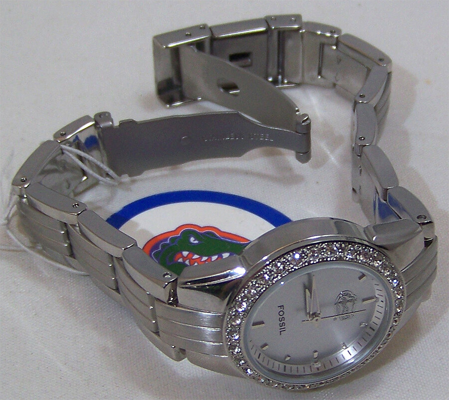 Pre-owned Fossil Uf Florida Gators  Womens Watch Gators Glitz Ladies Li2788 Rare