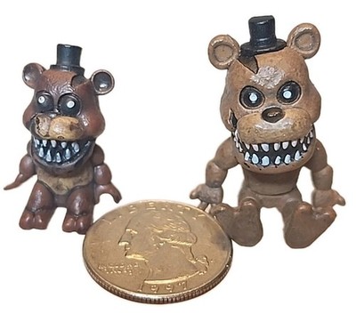 Lot Of 2 Funko Five Nights at Freddy's 2016 Nightmare Freddy Mini Bear Figures
