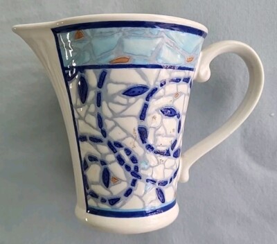 Pfaltzgraff, Vintage, Blue Mosaic Creamer