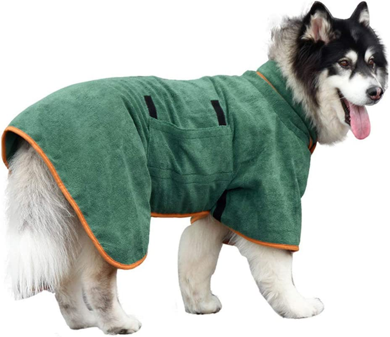 Dog Drying Coat Bathrobe Towel, Microfibre Material Fast Dry