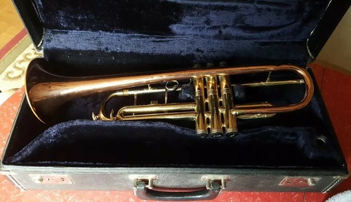 CONN DIRECTOR STARS COPPER TRUMPET 1962 VINTAGE ORIGINAL CASE