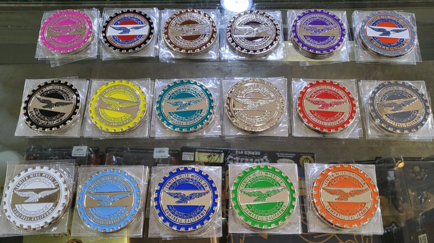 Wire Wheel Chips Emblems Metal 2.25” 4 pieces Zenith | eBay Wire Wheel Chips Emblems Metal 2.25” 4 pieces Zenith | eBay