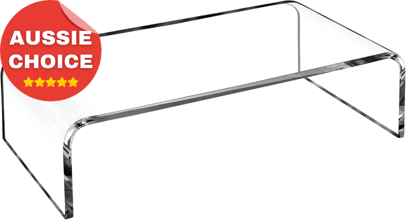 Premium Acrylic Monitor Stand Clear Riser Laptop PC Multimedia Home Office Use