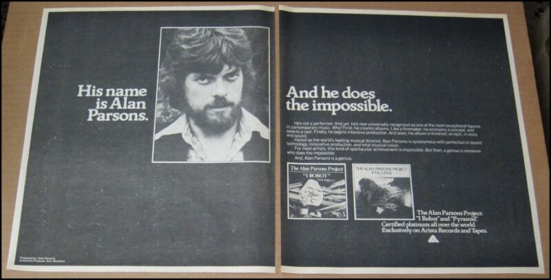 1978 The Alan Parsons Project 2-Page Print Ad Advertisement I Robot Pyramid