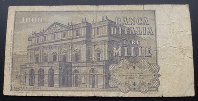 ITALY 3 X 1000 LIRE  BANKNOTES 1969-82-82 - P #101a (G) / 109a (VF) / 109b (F)
