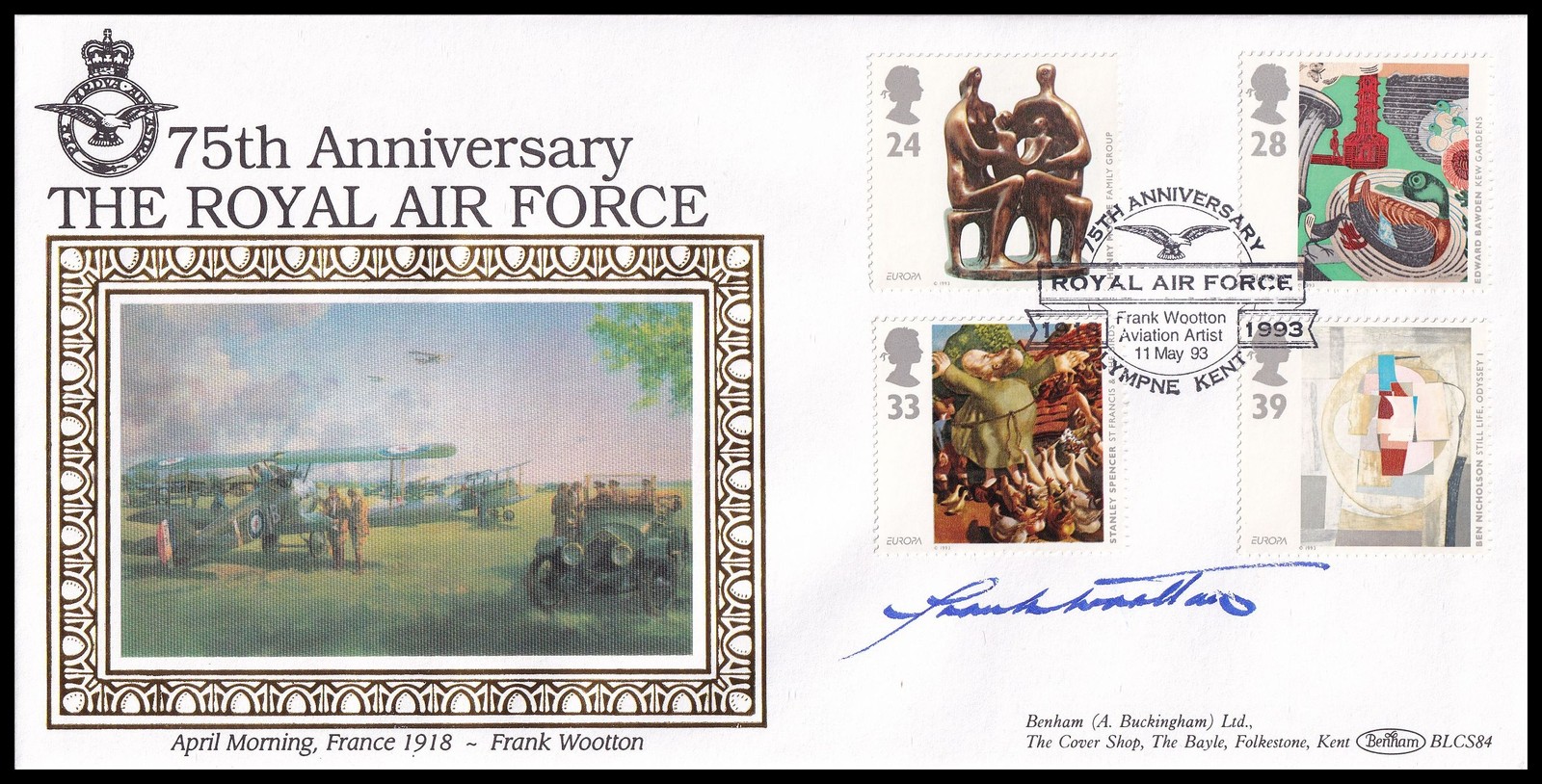 Artist FRANK WOOTTON Signed 1993 GB Art in the 20th Century Benham BLCS84 FDC