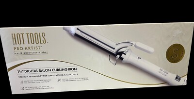 Hot Tools Pro Artist 1¼'' Digital Curling Iron WhiteGold Titanium