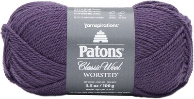 Patons Classic Wool Yarn-Gray Plum