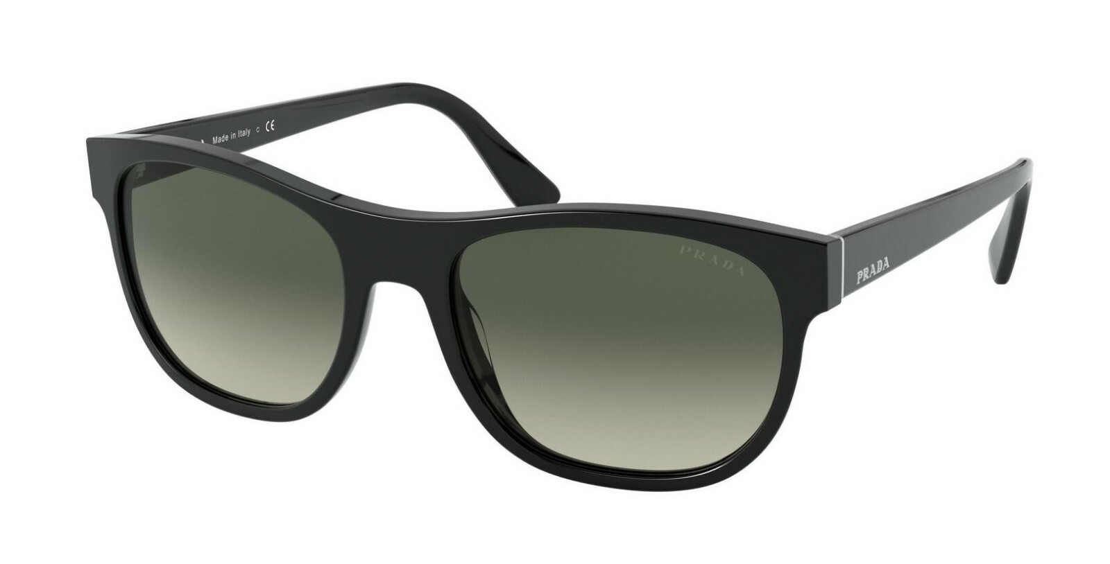 Pre-owned Prada Pr 22ys Black/dark Grey (1ab5s0) Sunglasses In Gray
