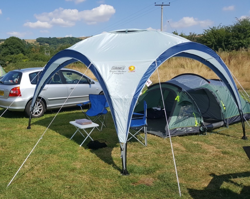 GAZEBO/SHELTER for camping or garden 3m x 3m. Used twice. in