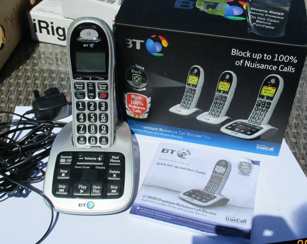 BT 4600 Big Button Advanced Call Blocker Cordless Home Phone with Answer Machine in Guildford