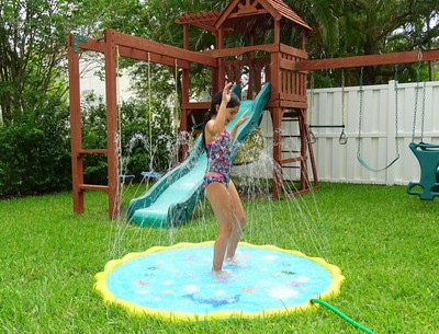 Little Lab Creations 67in-Diameter Sprinkle & Splash Party Pad Play Mat | Out...