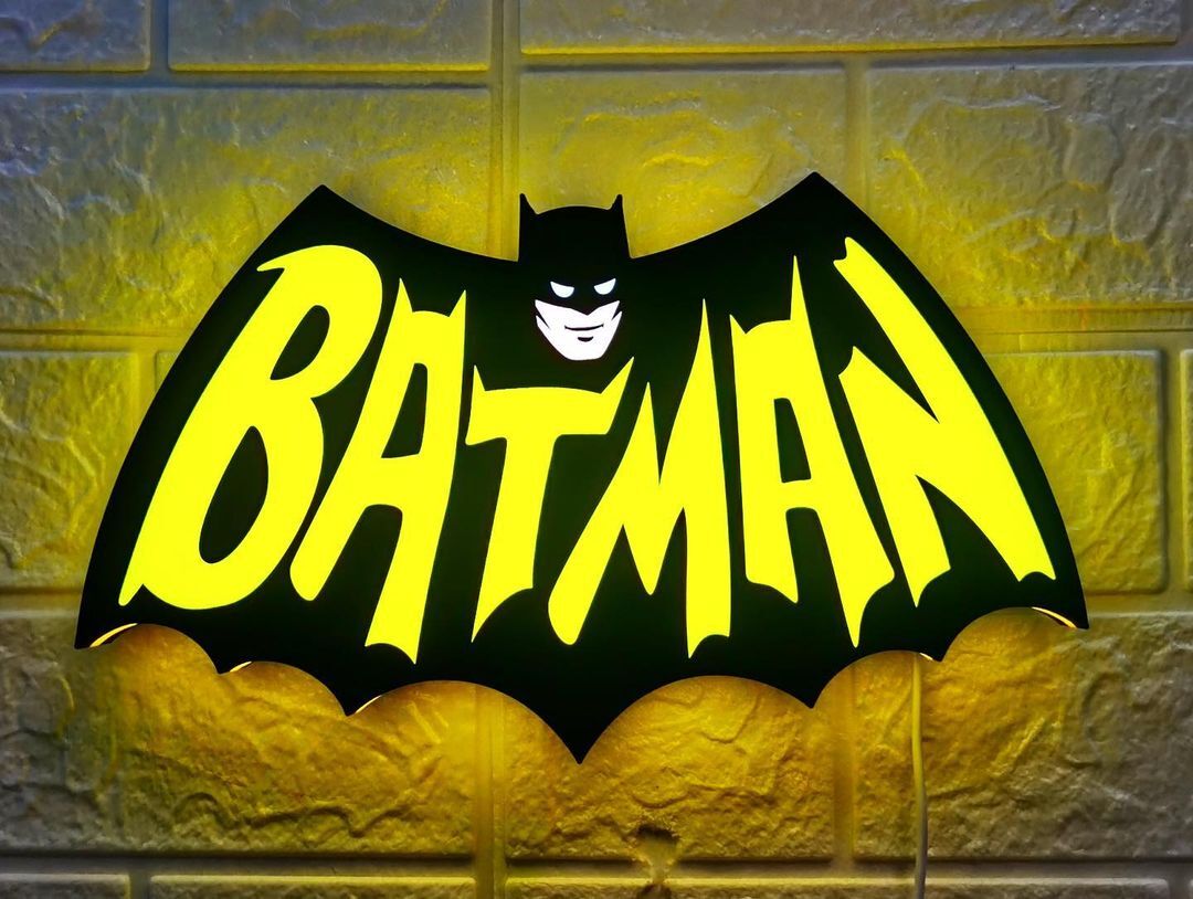 ザ・バットマン LEDライトパネル Amazon | 3D バットマン LED ナイトライトウォールランプ家具