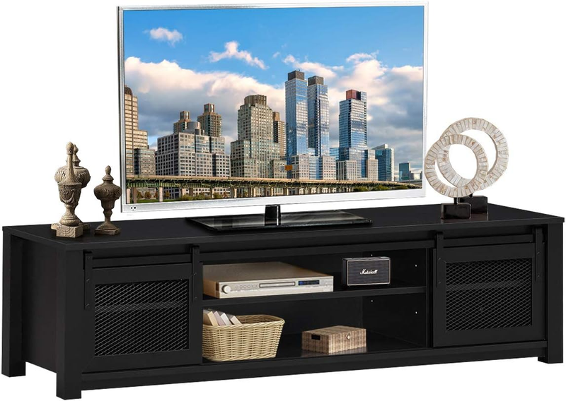 Farmhouse TV Stand, Living Room Console Storage Cabinet for Tvs up to 65" Flat S