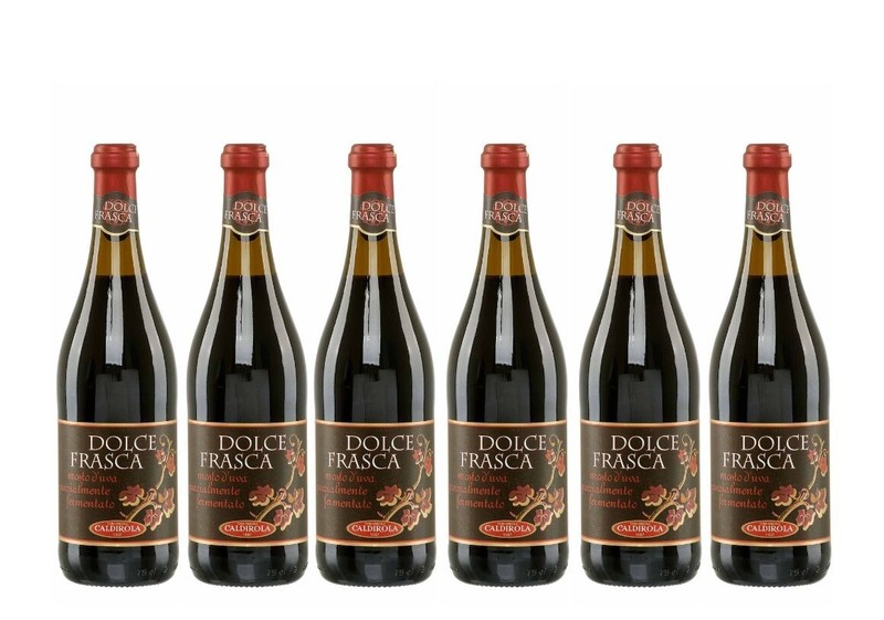Dolce Frasca Rosso Caldirola 6x0,75l |Lieblicher Rotwein Aus Italien| 5,5% Vol.