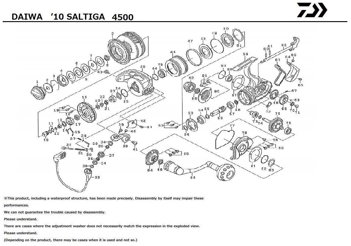 10 DAIWA SALTIGA 4500H RCS4500替えスプール ダイワ純正】 16RCS 4500スプール