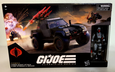 G.I. Joe Classified Series #120 Cobra Night Attack 4-WD Stinger & Driver New