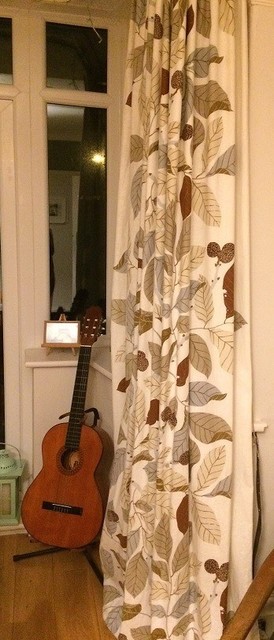 Ikea Leaf Print Pair Of Curtains Lined Measures 240cm Length By