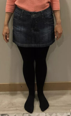 Mini Jupe en Jean Femme Taille L Correspond à une Taille 40 Fascinate