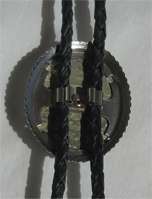 Vintage Green Stone & Tassels Southwest Bolo Tie Necklace