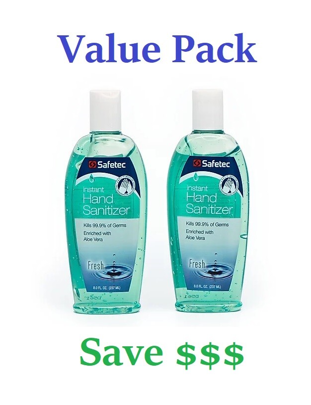 Gel Aloe Vera 66% Ethyl Alcohol 8 Oz Antiseptic Fast Shippin