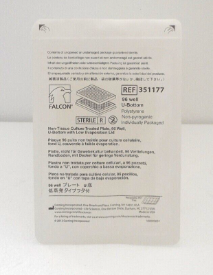 Corning Falcon 351177 Lot of 6 Sterile 36 Well Plate U-Bottom w 