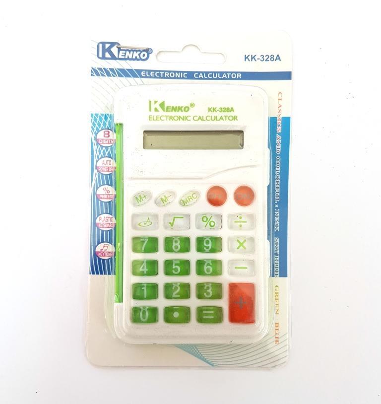 Mini Calcolatrice Elettronica Digitale KK-328A 8 Cifre Scuola Ufficio Verde moc