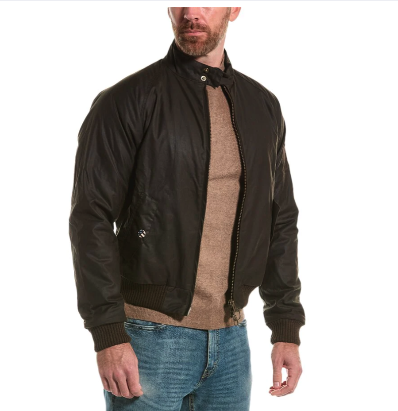 Pre-owned Barbour Steve Mcqueen Rectifier Harrington In Sage British Luxury