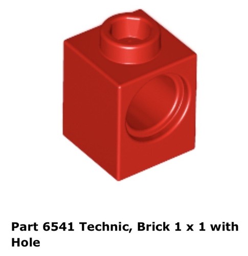 Lego 2x 6541 Red Technic, Brick 1 x 1 with Hole 2507 | eBay