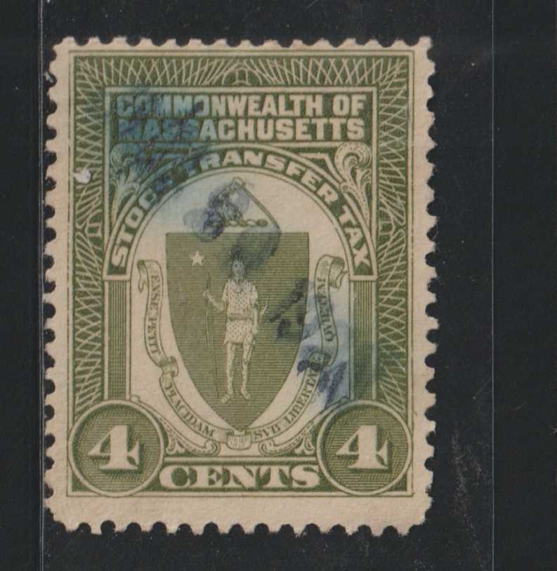 USA Massachusetts Seldom Seen Stamp     buscol 111