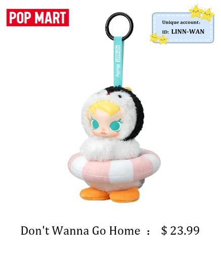 ぬいぐるみ・マスコット Baby Molly x Pingu Happy Fishing BABY MOLLY × PINGU HAPPY FISHING SERIES PLUSH PENDANT BOX