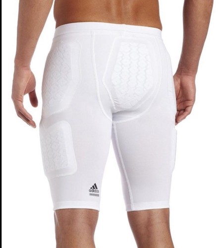 ADIDAS Techfit GFX White Compression Padded Basketball Shorts NWT Mens Sz 3XLT