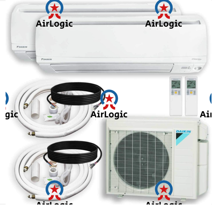 DAIKIN Dual (2 Zone)  Air Conditioner Heat Pump Mini Split System 18,000 BTU