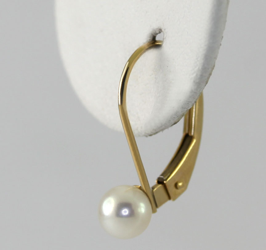cultured freshwater pearl 14k yellow gold drop da
