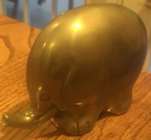 1987 Vintage Brass Elephant made in Korea 4 1/2