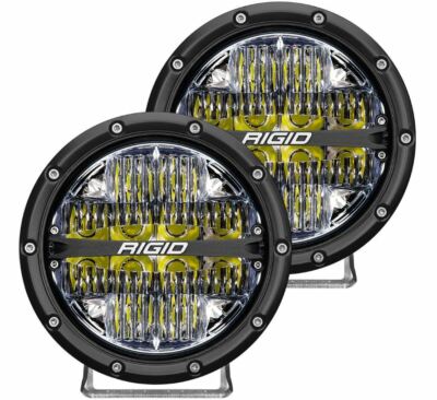 RIGID 360-SERIES 6'' LED OE OFF-ROAD FOG LIGHT SET w/ WHITE BACKLIGHT 36204 - NEW