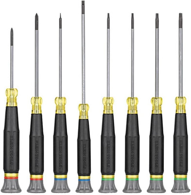 Klein Tools 85617 Mini Precision Screwdriver Set, Slotted, Phillips, TORX, Cushi