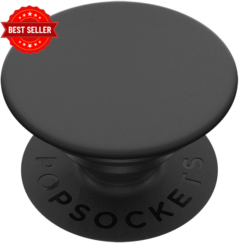 Adhesive Phone Grip, Holder, Phone Stand, Black - Black | Secure Comfortable Hol