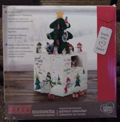 Precious Snowments Advent Calendar 191428, Snowman Cubed Holiday Countdown