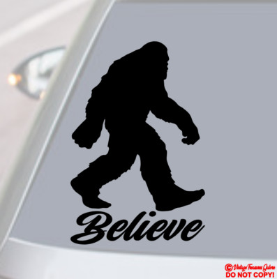BIGFOOT BELIEVE SASQUATCH YETI VINYL DECAL STICKER CAR REAR WINDOW BUMPER JDM