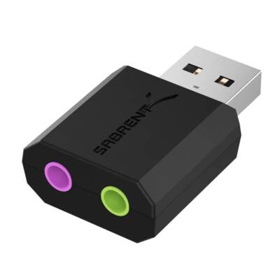 Sabrent USB External Stereo Sound Adapter for Windows and Mac.(AU-MMSA)