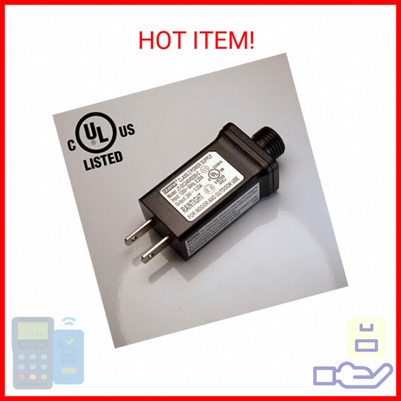 UL-Listed US Plug Power Adapter for Christmas Trees & LED Strip Light